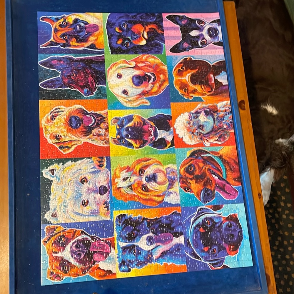 Dean Russo Happy Dawgs puzzle.  1000 pieces. 19” x 26”
